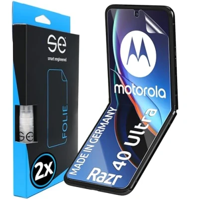Afbeelding van S.E 2 stuks displaybeschermfolie voor Motorola Razr 40 Ultra TPU technologie Eenvoudig aan te brengen folie als alternatief glas