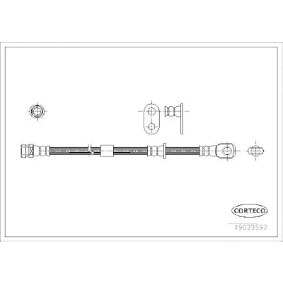 Afbeelding van CORTECO 19033592 Remslang Vooras 517 M10X1