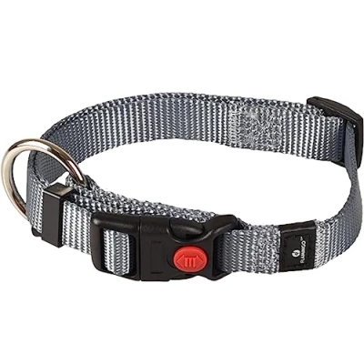 Afbeelding van Hond Halsband Ziggi Grijs S 30 45cm 15mm