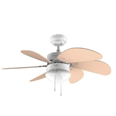 Afbeelding van Cecotec Plafondventilator EnergySilence 3600 Vision oranje 50 W, diameter 92 cm, lamp, 3 snelheden, 6 omkeerbare rotorbladen, zomer /winterfunctie, kettingschakelaar, wit/oranje