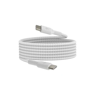 Image de Belkin BOOST CHARGE câble USB 24 pin C (M) pour 2.0 3 A 2 m Power Delivery (60W), tressé blanc