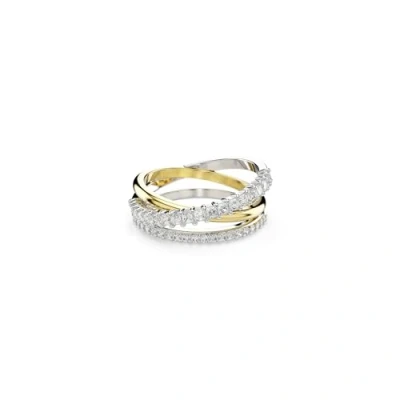 Image de Swarovski Bague Hyperbola, Tailles variées, Blanche, Finition mix de métal