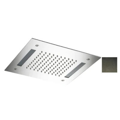 Afbeelding van SB Easy Chromotherapy Regendouche inbouw 30x30cm PVD Gun Metal 1208955432