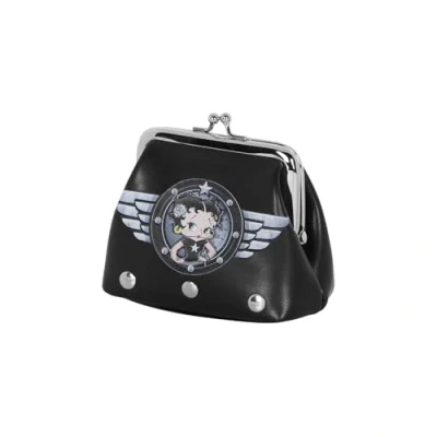 Afbeelding van Betty Boop Motor Love Clip Portemonnee Zwart 10 x 7 cm, Zwart, One Size, Love, zwart.,