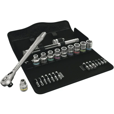 Afbeelding van Wera 5004078001 8100 SC 8 Zyklop Metal doppenset met omschakelpal 1/2&quot;