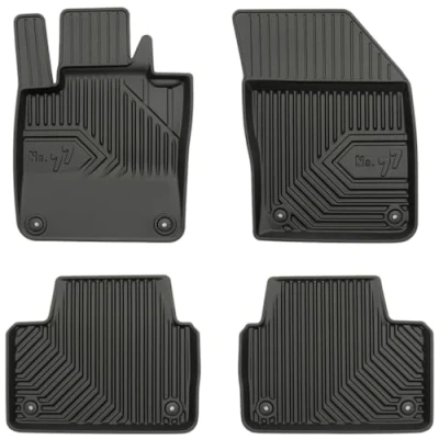 Afbeelding van M MOTOS Rubber Vloermatten voor Volvo V60 II sinds 2018 Verbeter uw reiscomfort met zwarte anti slip automatten Auto No.77 All Weather Car Mats auto&#039;s, bescherming tegen