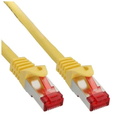 Image de Câble patch InLine® S / FTP PiMF Cat.6 250 MHz sans cuivre, halogène, jaune, 3 m
