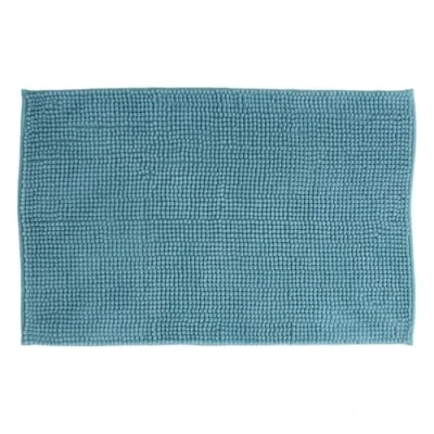 Afbeelding van Atmosphera Badkamer kleedje/badmat voor de vloer 50 x 80 cm lichtblauw polyester/katoen