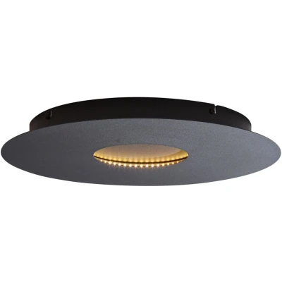 Afbeelding van QAZQA morning Moderne LED Plafondlamp 1 lichts Ø 40 cm Zwart Woonkamer Slaapkamer Keuken
