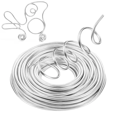 Afbeelding van Knutseldraad, 3 mm x 10 m, flexibele aluminiumdraad, voor het maken van sieraden, knutselen, knutselen en zilver
