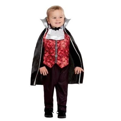 Afbeelding van Smiffys Toddler Vampire Kinder Kostuum Kids tm 2 jaar Rood