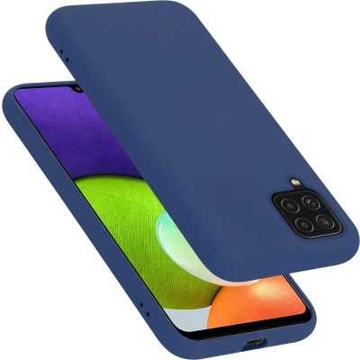 Afbeelding van Cadorabo Hoesje geschikt voor Samsung Galaxy A22 4G / M22 M32 in LIQUID BLAUW Beschermhoes gemaakt van flexibel TPU silicone Case Cover