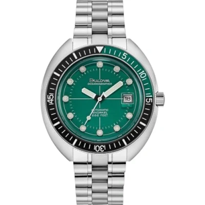 Afbeelding van Bulova Oceanographer horloge heren Groen diameter 44 mm roestvrij staal