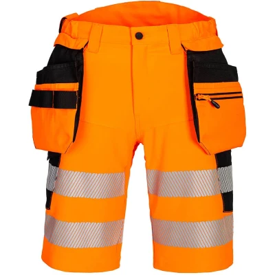 Afbeelding van DX4 Hi Vis korte broek met holsterzakken maat 30, Orange/Black