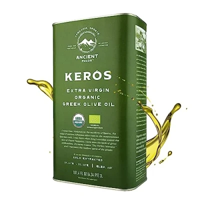 Afbeelding van Ancient Foods Biologische extra vierge olijfolie verse oogst koudgeperste keros 3 liter