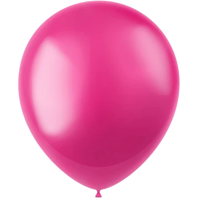 Afbeelding van Ballonnen Fuchsia Roze Metallic 33cm 10 stuks
