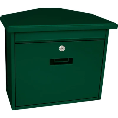 Afbeelding van V part Wandbrievenbus Zamoran Galvanized Steel Powder Coated groen