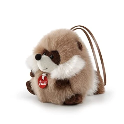 Afbeelding van Trudi Charms Sleutelhanger Knuffel Wasbeer 10 cm Knuffeldier voor jongens en meisjes Bruin 11x10x13 maat XXS