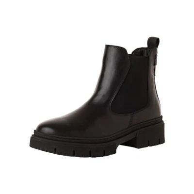 Afbeelding van Tamaris dames chelsea boot leren laarzen enkellaars vrouwen leer M2590243 zwart