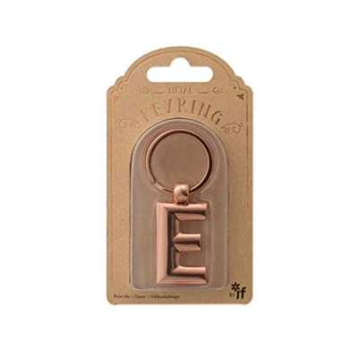 Afbeelding van IF Metalen sleutelhanger met letters van het alfabet roségoud E