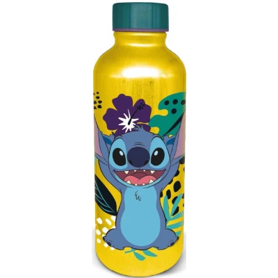 Afbeelding van Stitch aluminium waterfles lekvrije draaidop 0,755ml (geel)