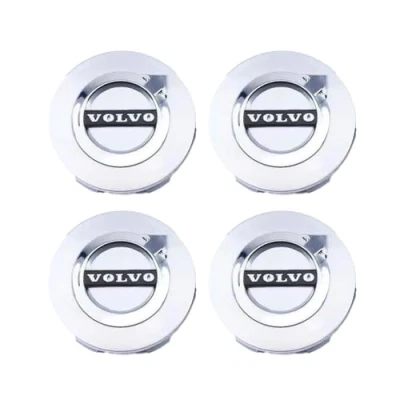 Afbeelding van DYQCD Set van 4 wieldoppen voor Volvo velgen duurzame legering, 65 mm, zilver