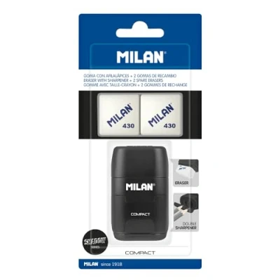 Afbeelding van MILAN® Compacte slijpblister speciale serie Shadow + 2 reservegummen