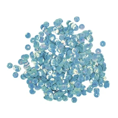 Afbeelding van Pailletten Wasbaar cup vorm iriserend blauw 6 mm 4000 stuks Rayher