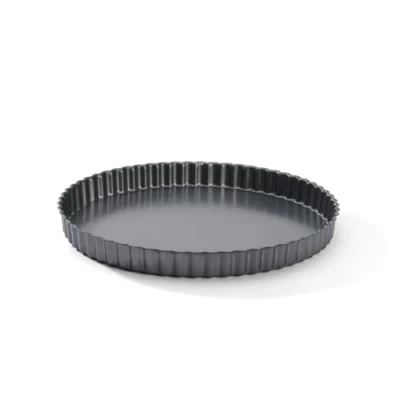 Image de Moule à tarte rond cannelé démontable 28cm De Buyer 4706.28