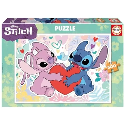 Image de Educa Disney Stitch Puzzle de 500 pièces pour Adultes. Dimensions : 48 x 34 cm. Comprend Cola Fix Puzzle. A partir 11 ans (19911)