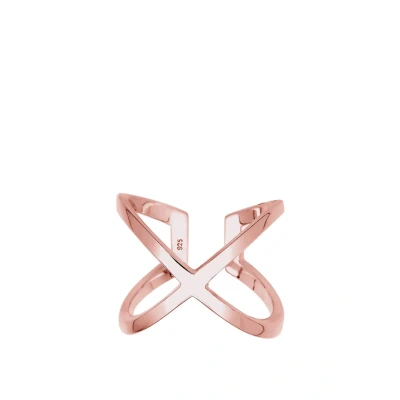 Afbeelding van Elli Cross Ring roségoldcoloured, Dames, Maat: 54, Roségold coloured