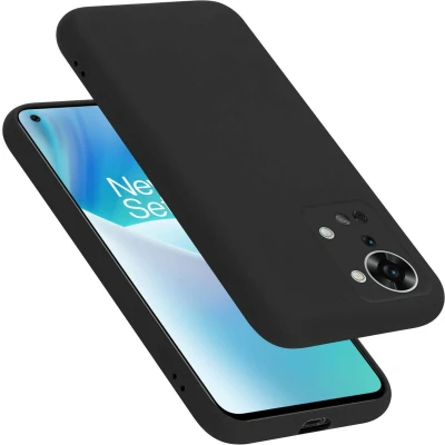 Afbeelding van Cadorabo Hoesje geschikt voor OnePlus Nord 2T in LIQUID ZWART Beschermhoes gemaakt van flexibel TPU silicone Case Cover