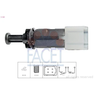 Afbeelding van FACET 7.1149 Remlichtschakelaar Mechanisch Made in Italy OE Equivalent RENAULT: CLIO 3, Kangoo I, I Express