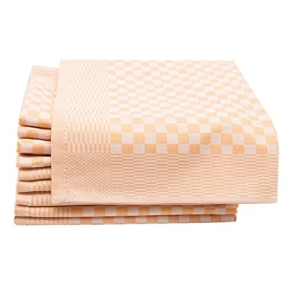 Afbeelding van Zollner Set 10 theedoeken, vaatdoeken, full twine, 100% katoen, 46x70 cm, goud
