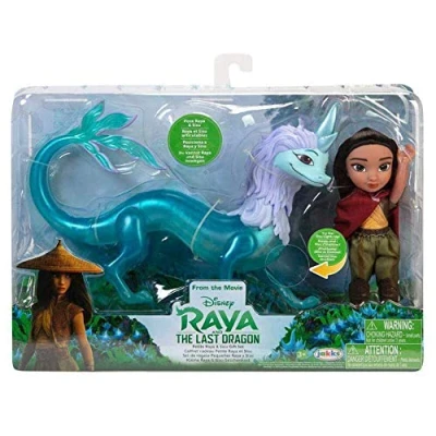 Afbeelding van Jakks Raya de laatste draak kleine pop &amp; Sisu Dragon 15 cm met functie wit 213881