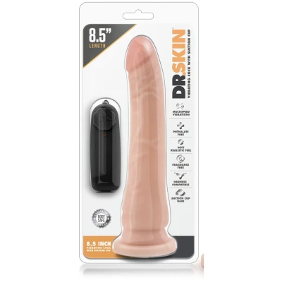 Afbeelding van Dr. Skin Vibrator Met Zuignap 21 cm Vanilla
