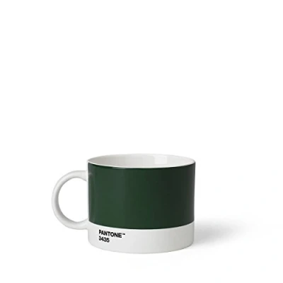 Afbeelding van Pantone Theekop en schotel Bone China Dark Green 3435 C