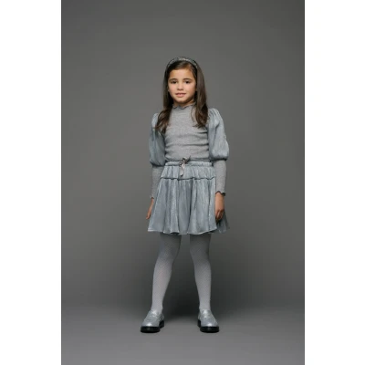 Afbeelding van Le Chic Treat Glanzende Rok *grijs* Meisjes 152