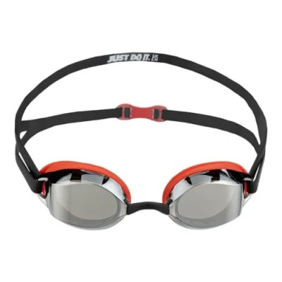 Afbeelding van Nike Performance Goggle Zwembril, Heren, Maat: One Size, Red/black