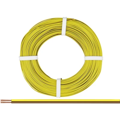 Afbeelding van Donau Elektronik 218 380 Draad 2 x 0.14 mm² Bruin geel 50 m