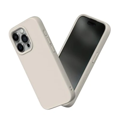 Afbeelding van RHINOSHIELD Hoesje compatibel met [iPhone 15 Pro Max] SolidSuit dunne hoes schokabsorberende technologie en premium matte afwerking schelpbeige