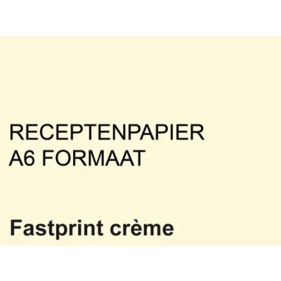 Afbeelding van Receptpapier Fastprint A6 80gr creme 2000vel