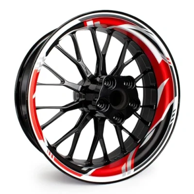 Afbeelding van MR021 Set van 4 velgenstickers voor velgen 17 inch, volledige decoratieve folie de rand motorvelgen, water en uv bestendig, 10 Pattern