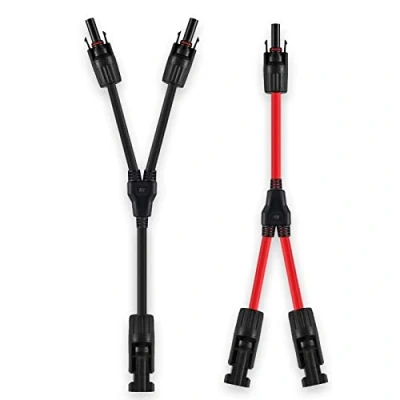 Afbeelding van Intckwan Y zonnepaneel met moersleutel, IP67, F/M/M en M/F/F, kabelconnector voor zonnepaneel, connectoren, compatibel 2,5 mm2 6 mm² fotovoltaïsche stekkers (1 x rood + 1 zwart)