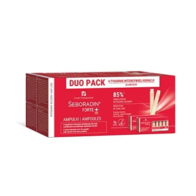 Image de Seboradin Ampoules Forte DUO PACK Sérum Capillaire, Traitement Contre la Chute et l&#039;amincissement des Cheveux Fortifie Nourrit Avec Extraxtes Naturels Vitamines Technologie Médicale Suisse