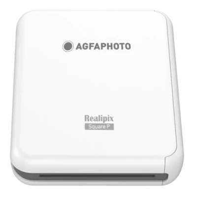 Image de Agfaphoto Realipix Square P Imprimante couleur thermique par sublimation 76 x mm jusqu&#039;à 0.83 min/page (couleur) Bluetooth blanc