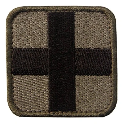 Afbeelding van Tactische Kruis Morele Medicatie van het leger ACU Geborduurd Haak &amp; Loop Bevestiging Patch, Multitan