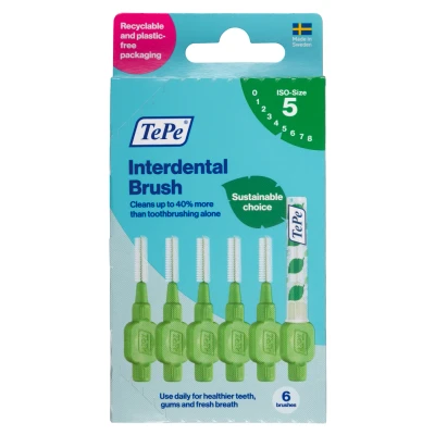 Afbeelding van 6x TePe Interdentale Ragers Original 0,8 mm Groen 6 stuks