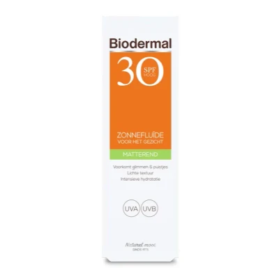Afbeelding van Biodermal Zonnefluïde Gezicht Matterend SPF30
