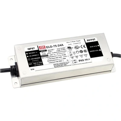 Afbeelding van Mean Well ELG 75 24B 3Y LED driver Constante spanning, stroomsterkte 75.6 W 3.15 A 12 24 V/DC Dimbaar, PFC schakeling, Overbelastingsbescherming,